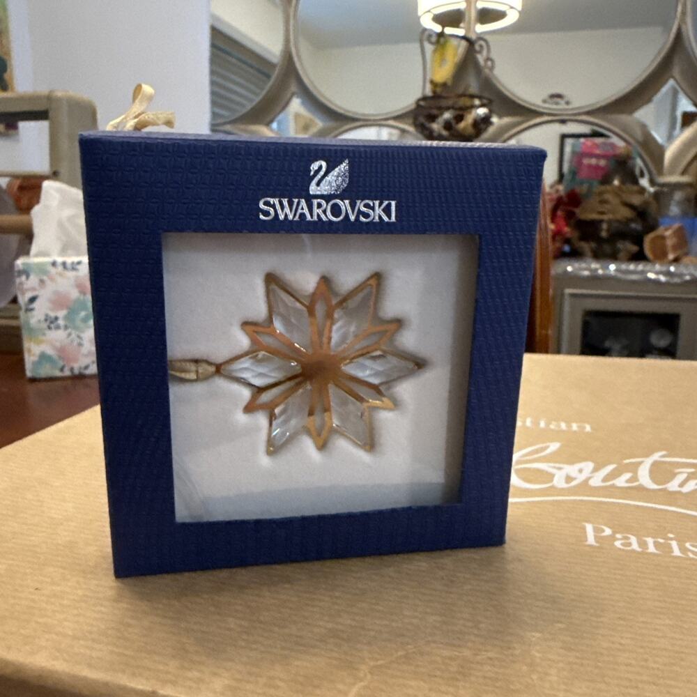 Swarovski Ornament Silver Star in original box